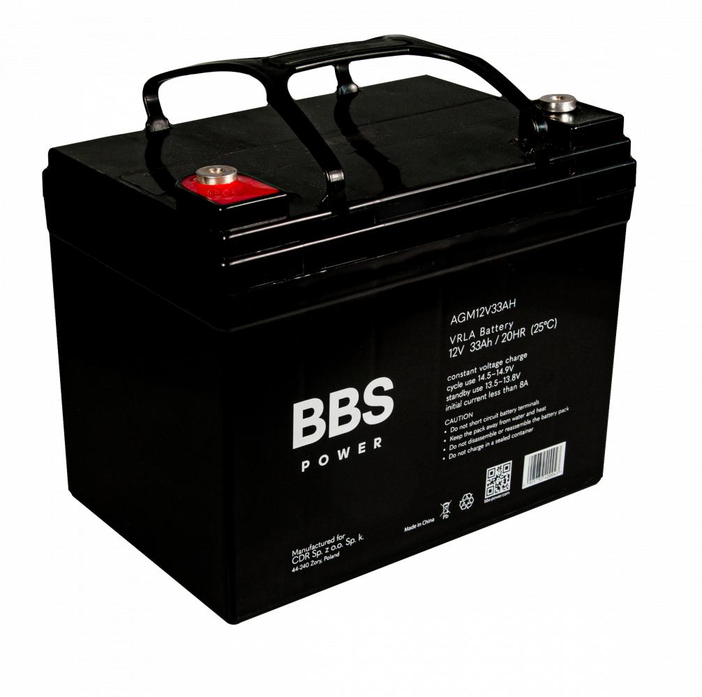 BBS Power AGM12V33AH akumulator AGM VRLA 12 V, 33 Ah