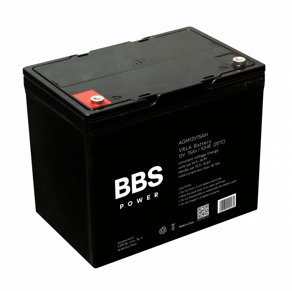 BBS Power AGM12V75AH akumulator AGM VRLA 12 V, 75 Ah
