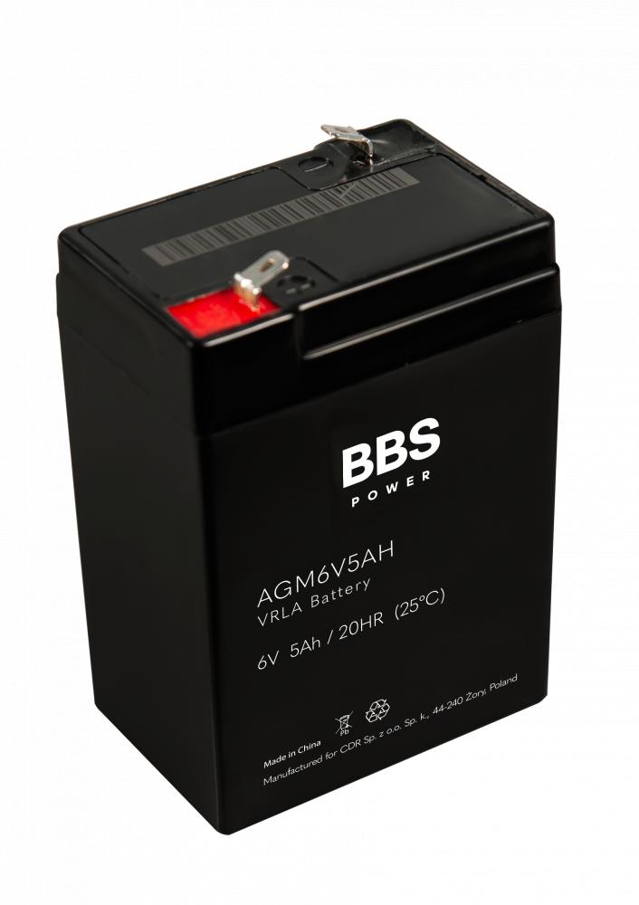 BBS Power AGM6V5AH akumulator AGM VRLA 6 V, 5 Ah