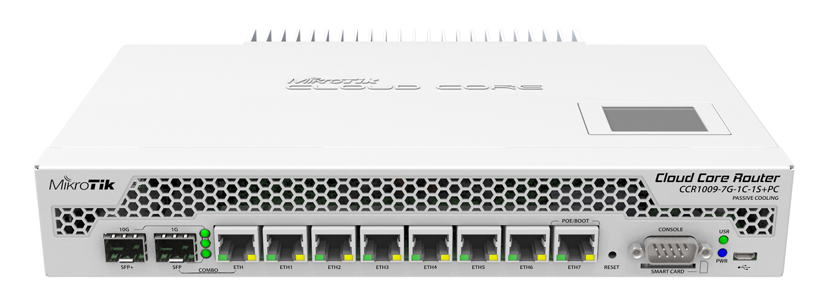 CloudCoreRouter CCR1009-7G-1C-1S+PC 7x GE, 1x Combo, 1x SFP+, USB, microSD
