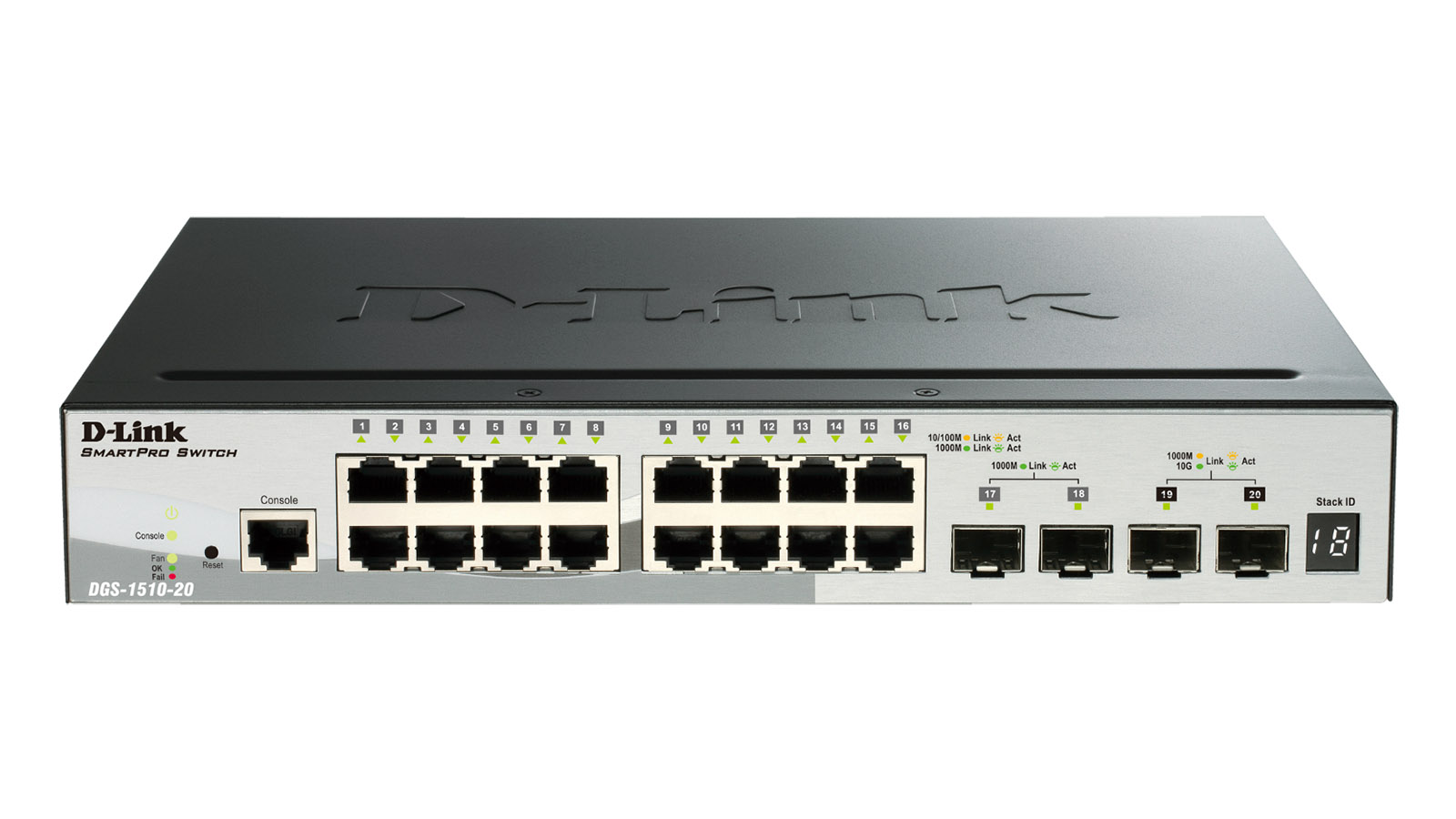 D-Link DGS-1510-20 switch L3 16x GE, 2x SFP, 2x SFP+