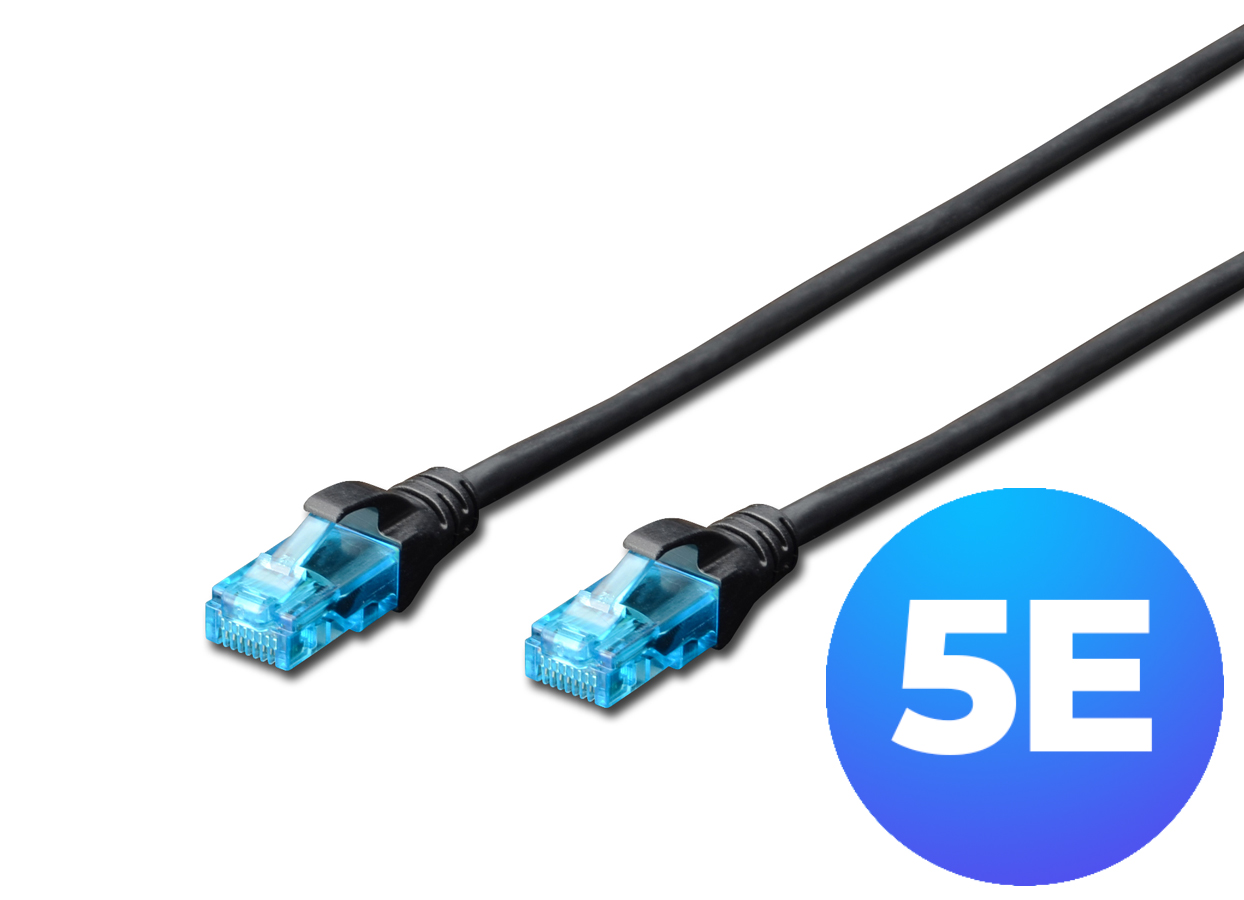 Digitus DK-1512-020/BL patchcord U/UTP kat. 5e, CCA, kolor czarny, długość 2 m