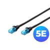 Digitus DK-1511-005/BLACK patchcord U/UTP kat. 5e, CU, kolor czarny, długość 0,5 m
