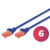Digitus DK-1617-010/B patchcord U/UTP kat. 6, CU, kolor niebieski, długość 1 m