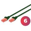 Digitus DK-1617-100/G, patchcord U/UTP kat. 6, CU, kolor zielony, długość 10 m