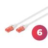 Digitus DK-1617-010/WH, patchcord U/UTP kat. 6, CU, kolor biały, długość 1 m