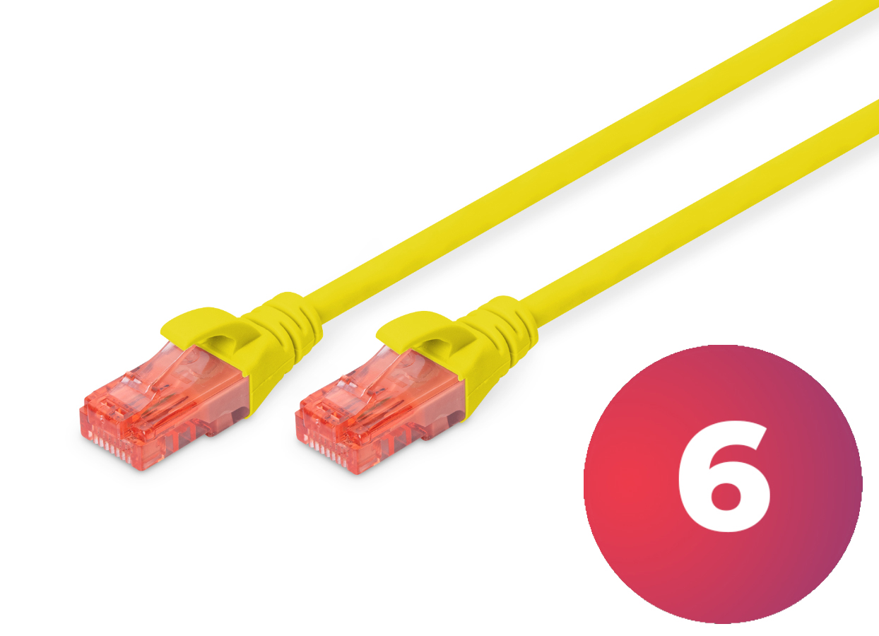 Digitus DK-1617-030/Y  patchcord cat 6 U/UTP CU 3 m yellow