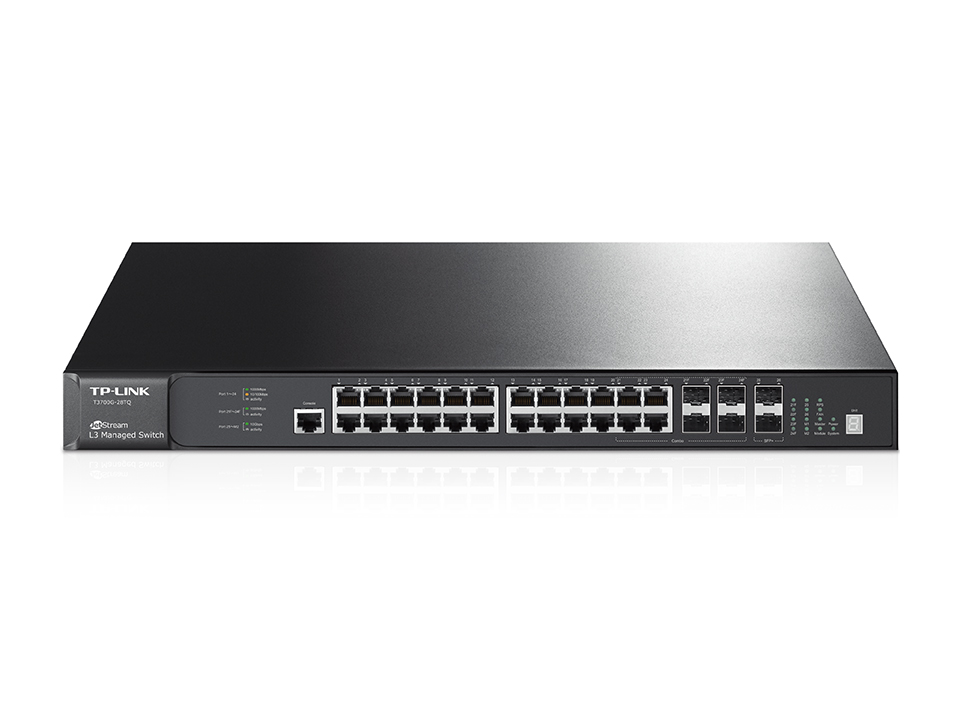 Gigabitowy przełącznik zarządzalny L3 JetStream, 28 portów