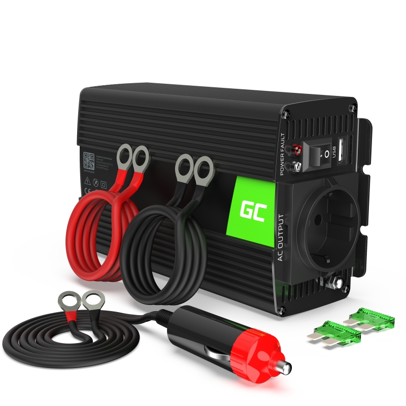 Green Cell INV17 Power Inverter 24V DC do 230V AC 500W/1000W czysta sinusoida