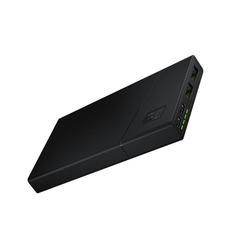 Green Cell PBGC02S Power Bank 10000 mAh, 2x USB, 2x USB-C. PowerPlay10S, Ultra Charge, Power Delivery 18W