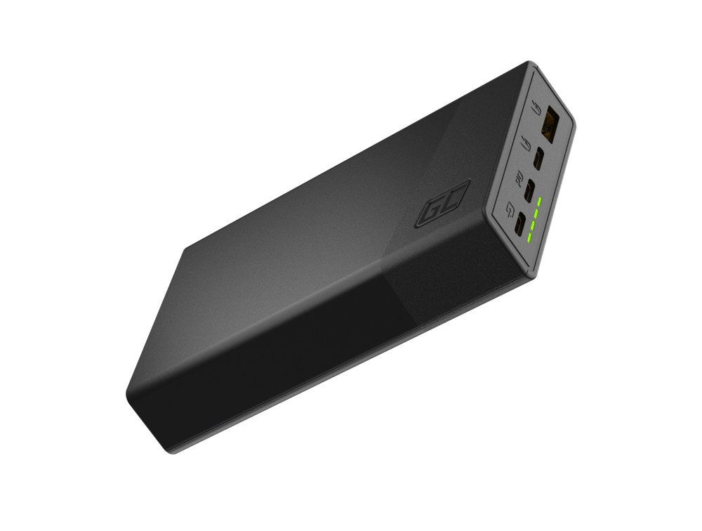 Green Cell PBGC03S Power Bank 20000 mAh  czarny, USB / USB-C, 22.5 W, PD