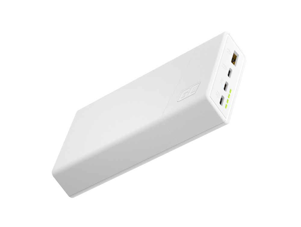Green Cell PBGC03SW Power Bank 20000 mAh  biały, USB / USB-C, 22.5 W, PD