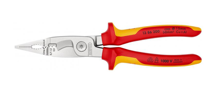 KNIPEX 13 86 200 szczypce 6-funkcyjne dla elektroinstalatorów, z izolacją