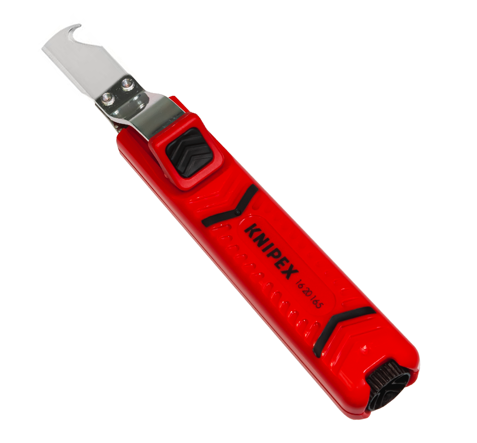 KNIPEX 16 20 165 SB nóż do ściągania zewnętrznej izolacji 8 - 28 mm