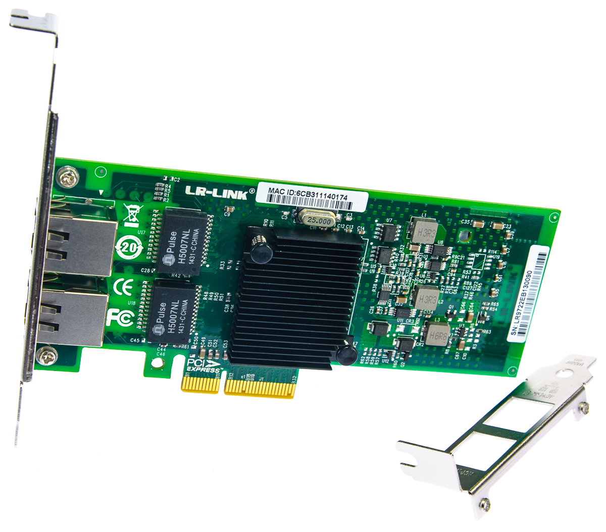 LR-Link LREC9722PT PCIe x4 Dual Port GbE Adapter