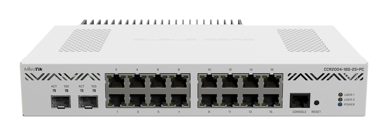 MikroTik Cloud Core Router CCR2004-16G-2S+PC 16x GE, 2x SFP+ (10 Gb/s)