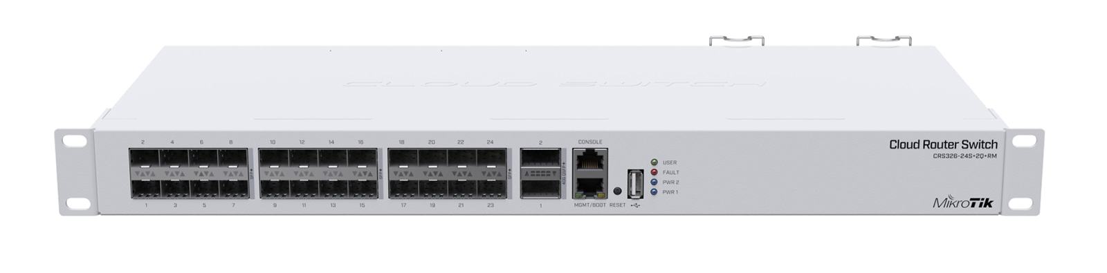 MikroTik Cloud Router Switch CRS326-24S+2Q+RM zarządzalny przełącznik 24x SFP+, 2x QSFP+