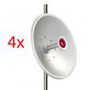 MikroTik zestaw 4 anten MTAD-5G-30D3-PA Dish 30 dBi, 5 GHz , 2x2 MIMO
