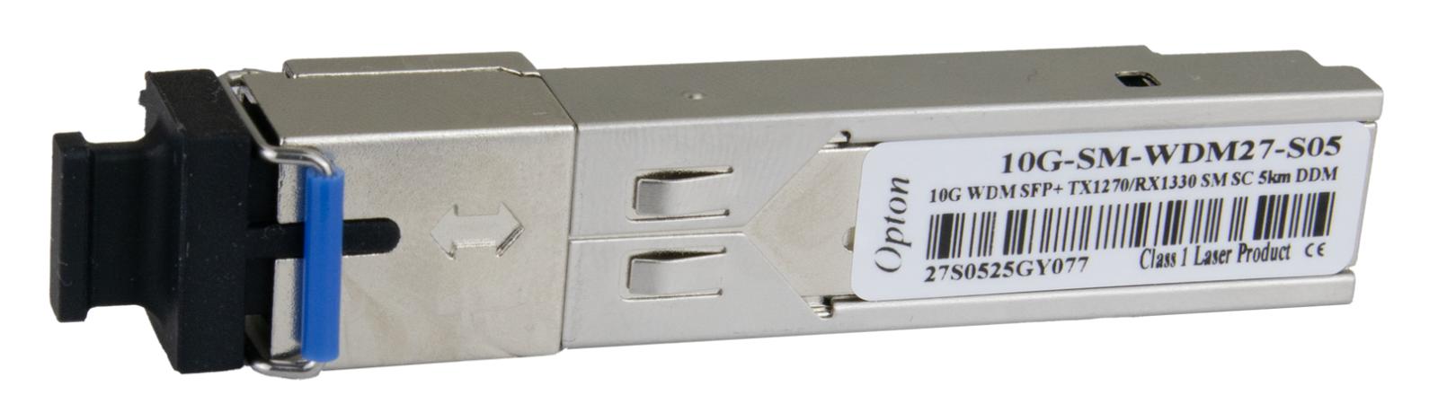 Opton 10G-SM-WDM27-S05 wkładka SFP+ 10 Gb/s, SM, WDM, SC/UPC TX 1270nm, 5 km