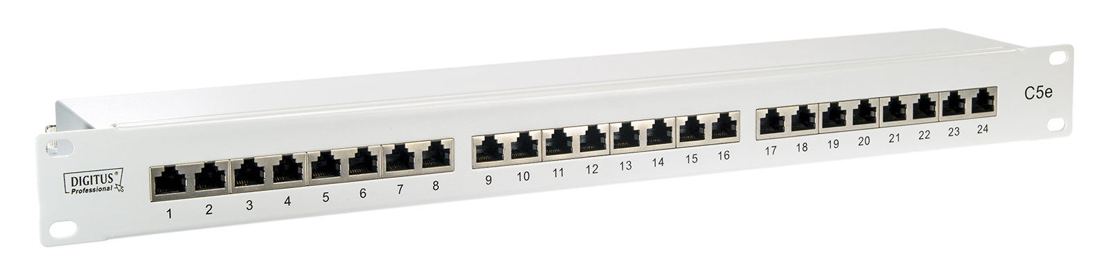 Patch panel Digitus STP kat.5e 24 porty z listwą