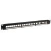 Patchpanel, 24 otwory na keystone, Rack 19" 1U