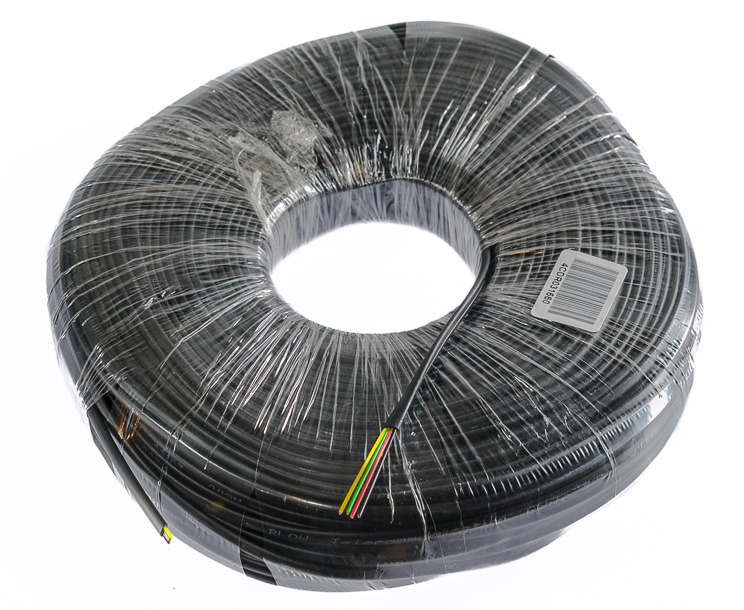 Płaski przewód telefoniczny 100m czarny