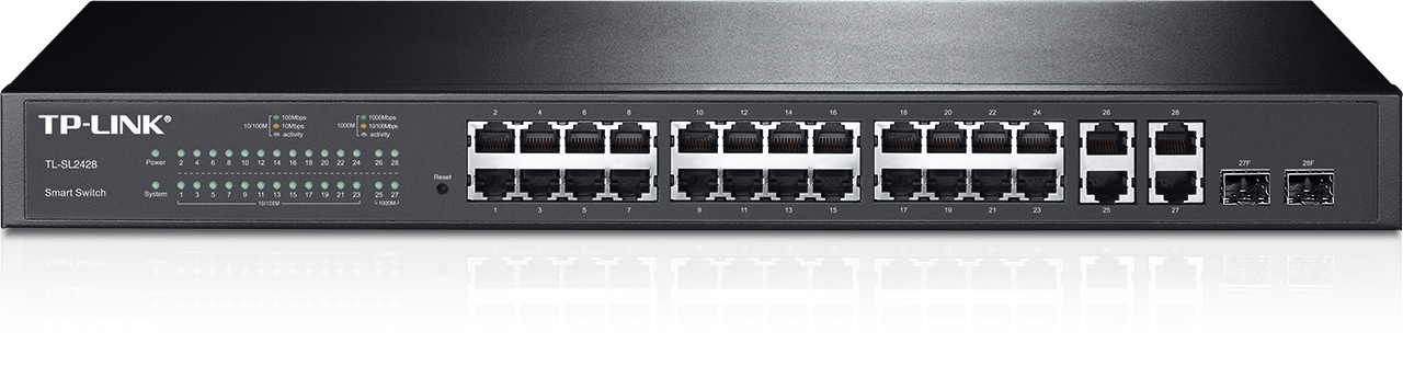 TP-Link SL2428 switch (przełącznik) Smart, 24x fast Ethernet, 4x gigabit Ethernet