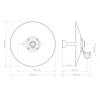 RF Elements STD-27-UM StarterDish UM antena 27 dBi do Mimosa C5x, Ubiquiti PrismStation 5AC, IsoStation 5AC, IsoStation M5