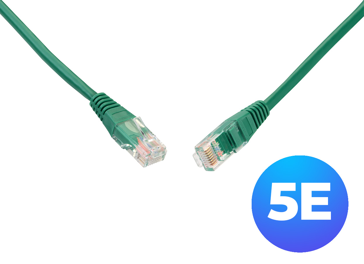 Solarix C5E-155GR-3MB patchcord UTP kat. 5e, kolor zielony, długość 3 m