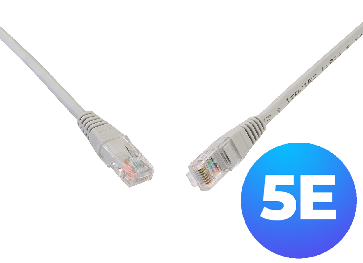 Solarix C5E-155GY-3MB patchcord UTP kat. 5e, kolor szary, długość 3 m