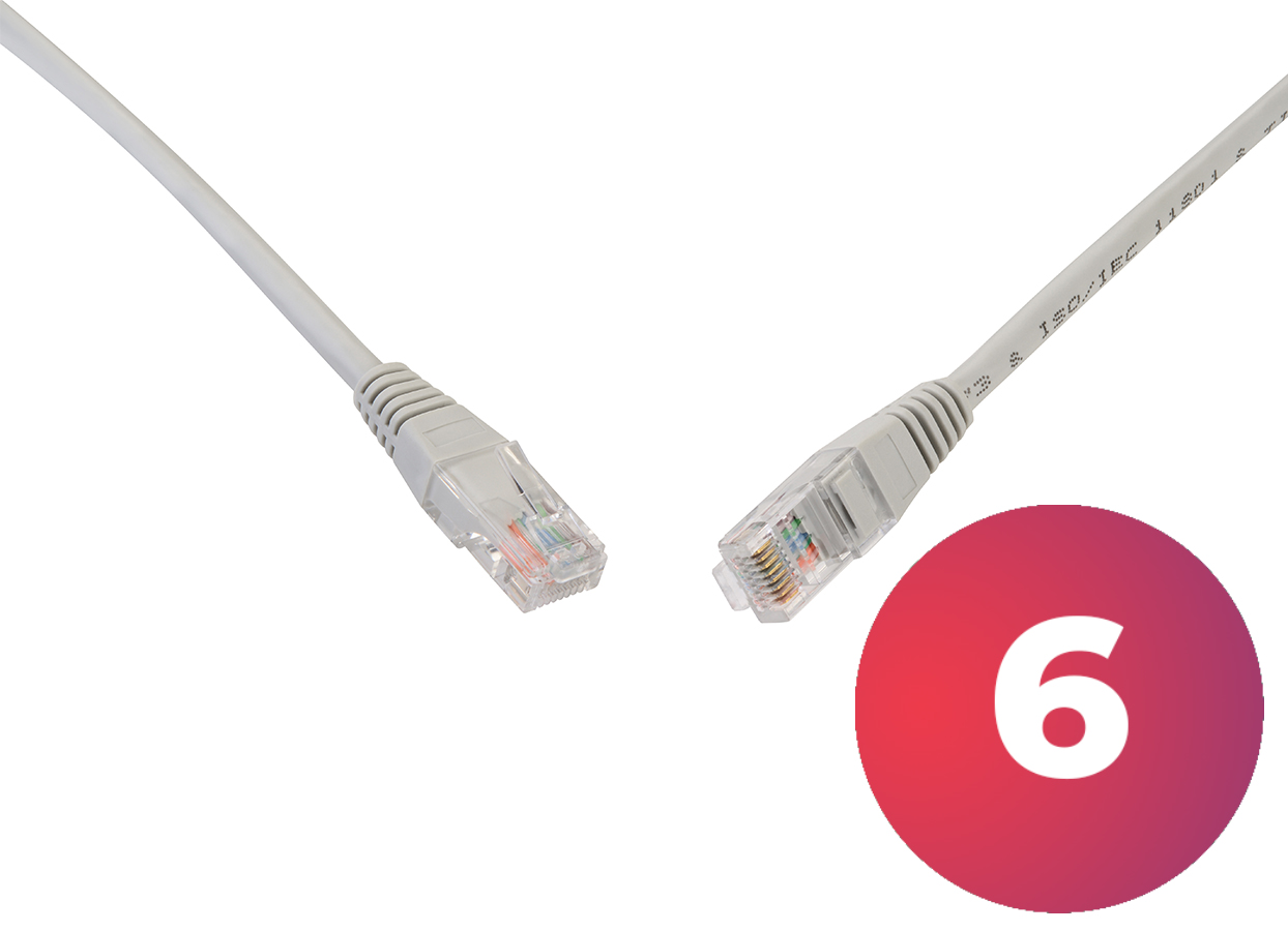 Solarix C6-155GY-10MB patchcord UTP kat. 6, kolor szary, długość 10 m