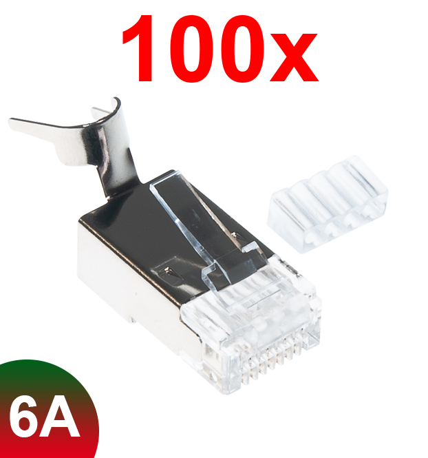 Solarix KRJS45/6ASLD wtyk RJ45 kat. 6A STP 8p8c ekranowany na drut 100 szt.