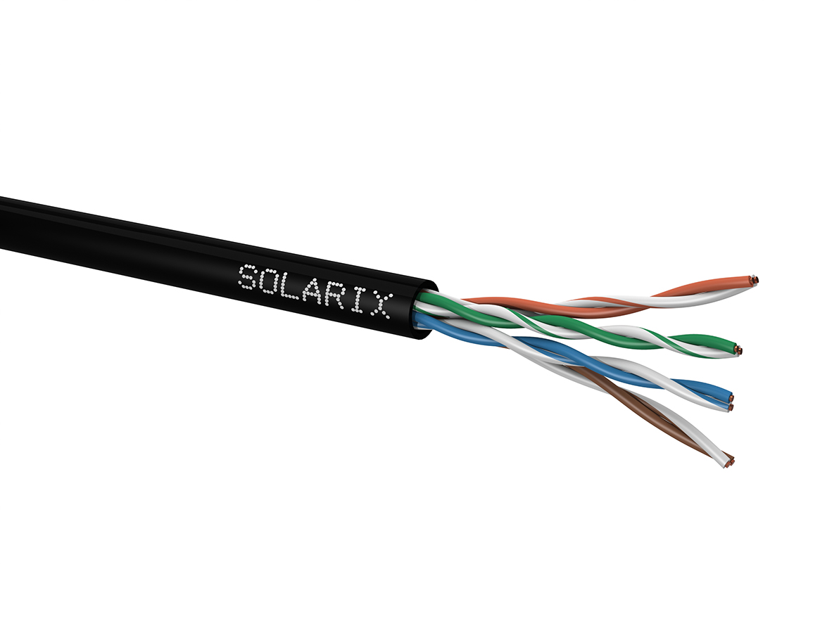 Solarix SXKD-5E-UTP-PE kabel UTP kat. 5e, miedziany, zewnętrzny PE, 305m (karton)