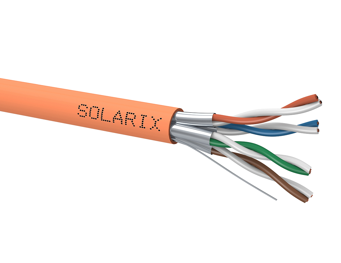 Solarix SXKD-6A-STP-LSOHFR kabel STP kat. 6A, miedziany, LSZHFR  Bca-s1,d1,a1, 500m