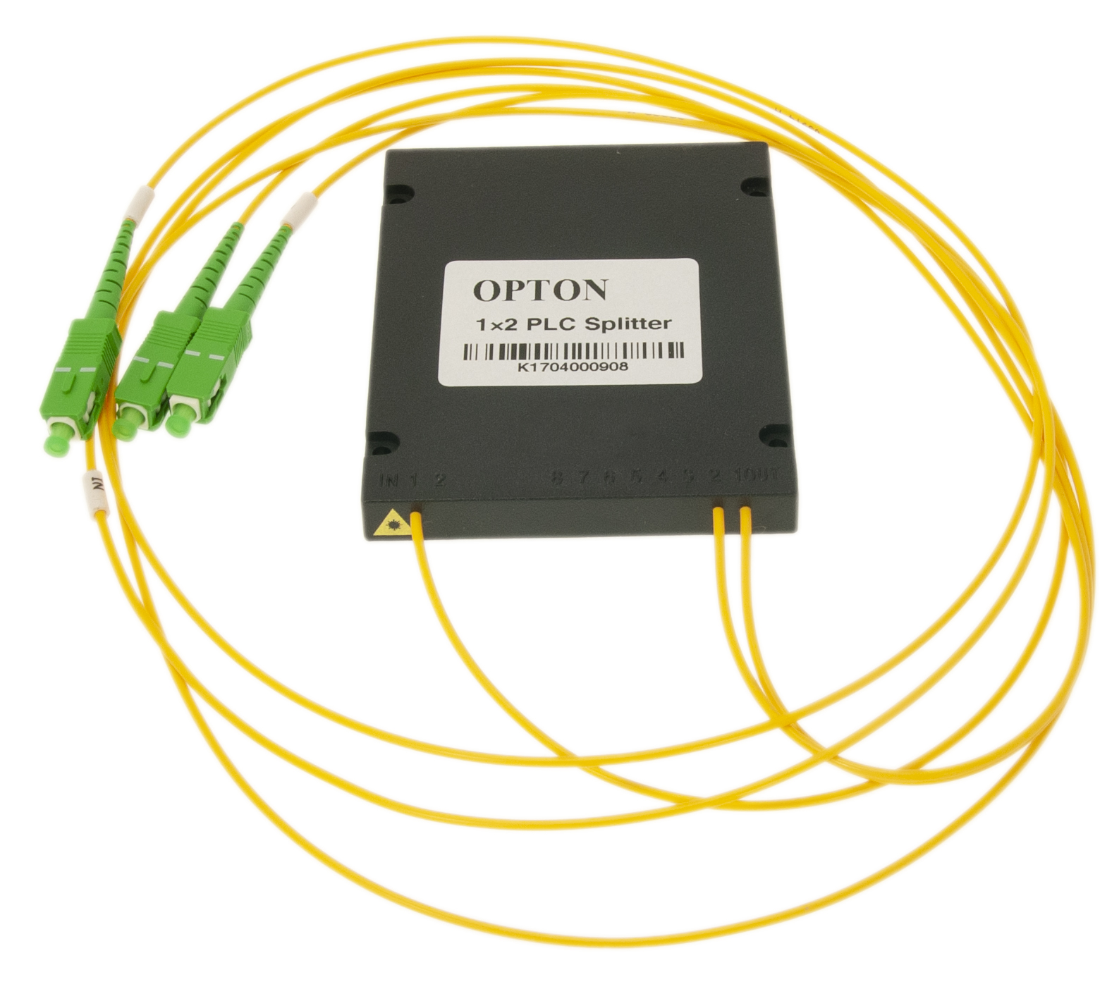 Splitter symetryczny PLC 1x2 ABS box SM 2mm 1m SC/APC