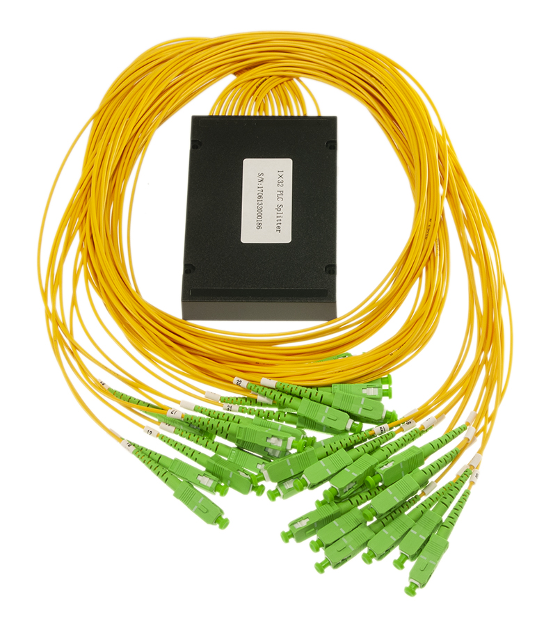 Splitter symetryczny PLC 1x32 ABS box SM 2mm 1m SC/APC