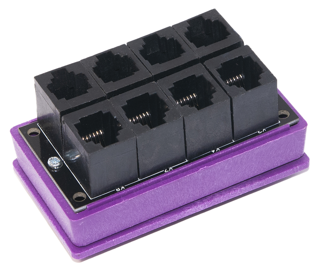 Splitter RJ12 1Wire  DS18B20 do Lan Kontrolera (v2/v3), z podstawką i przedłużaczem