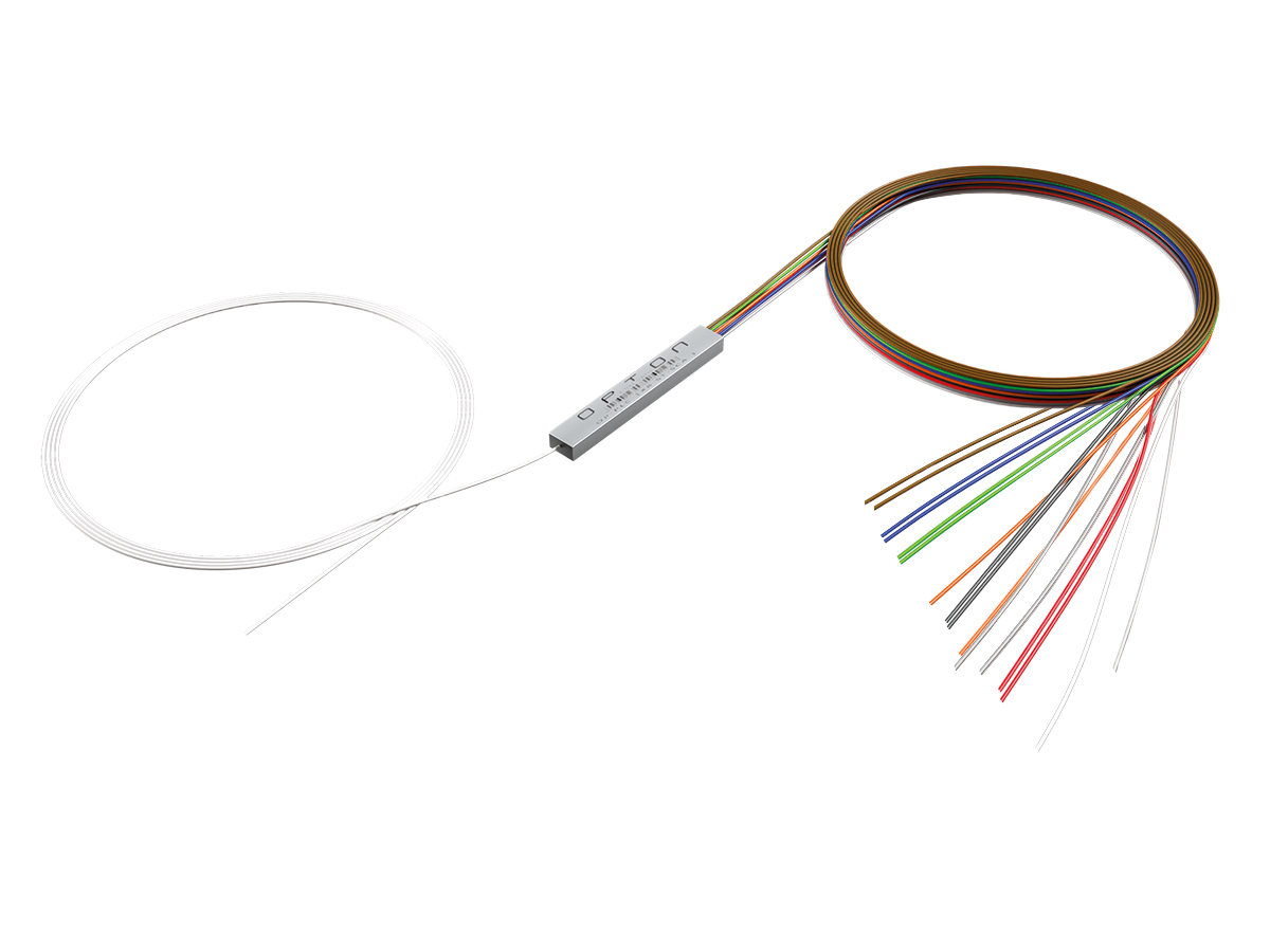 Splitter symetryczny PLC 1x8 steel box SM 0.250mm 1.8m