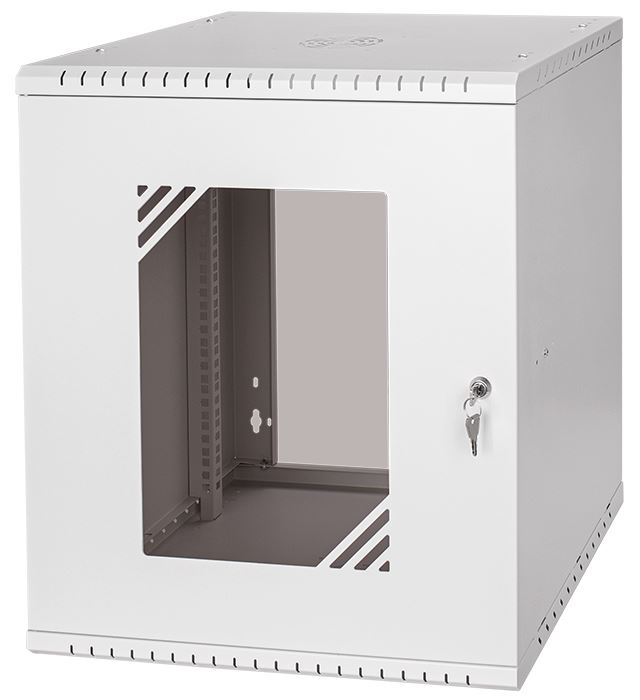 Stalflex RC19-12U-450GG szafa Rack 19" 12U 450 mm, drzwi szklane, szara (wisząca)
