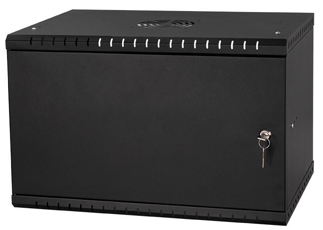 Stalflex RC19-6U-350MB szafa Rack 19" 6U 350 mm, drzwi pełne, czarna (wisząca)