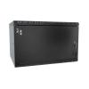 Stalflex S-RC19-6U-450MB szafa Rack 19" 6U 450 mm, drzwi pełne, czarna (wisząca)