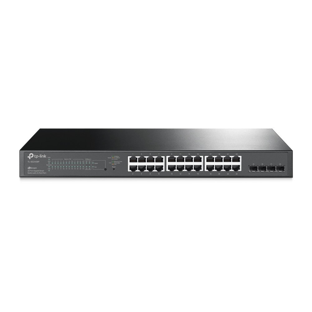 TP- Link TL-SG2428P Przełącznik Smart JetStream, 24x GE, 4x SFP, 24 PoE OUT (802.3af/at)