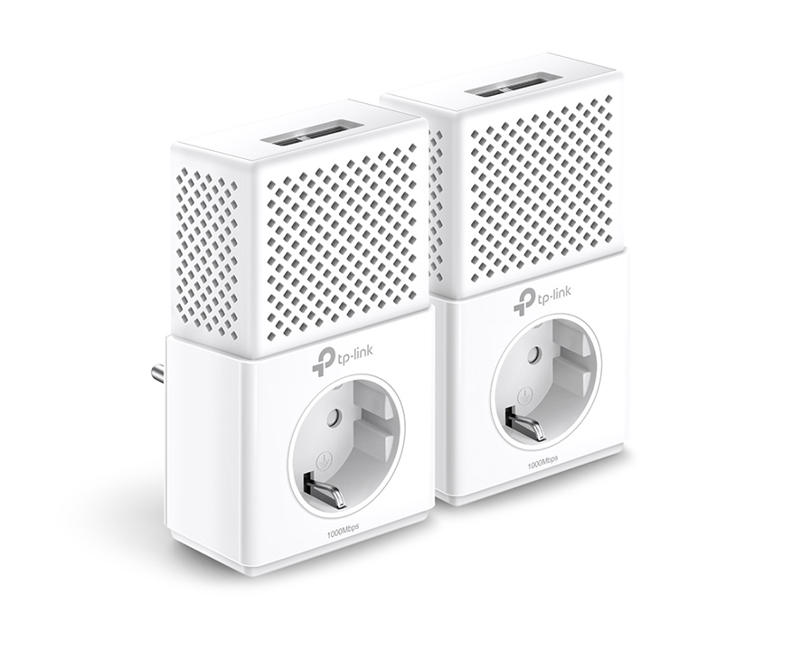 TP-Link PA7020PKIT zestaw transmiterów sieciowych AV1000 gniazdko sieciowe 2x gigabit Ethernet