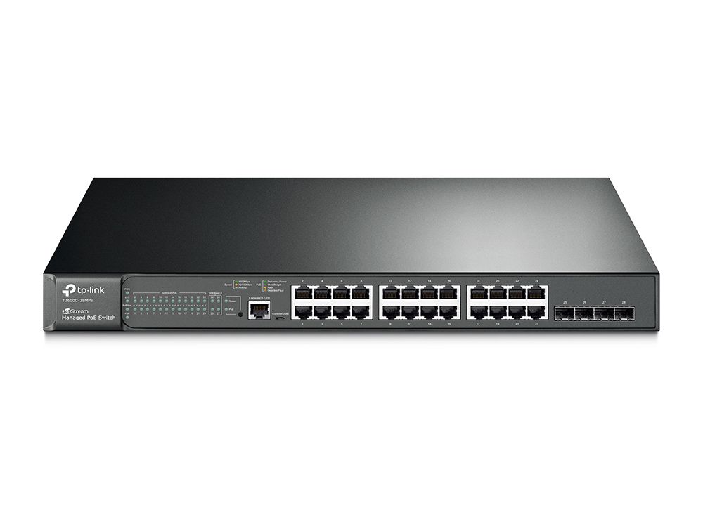 TP-Link T2600G-28MPS (TL-SG3424P) przełącznik (switch) zarządzalny L2 JetStream, PoE, 24x GE, 4x SFP
