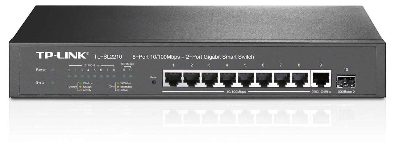 TP-Link TL-SL2210 Smart Switch 8x FE 1x GbE 1x SFP