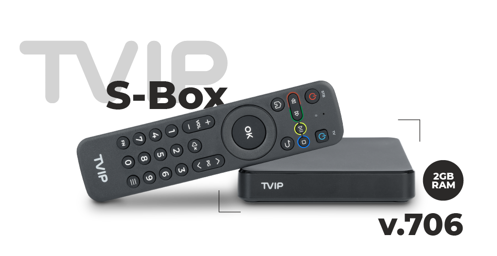 TVIP S-Box v.706 set-top box dekoder IPTV z Wi-Fi 5