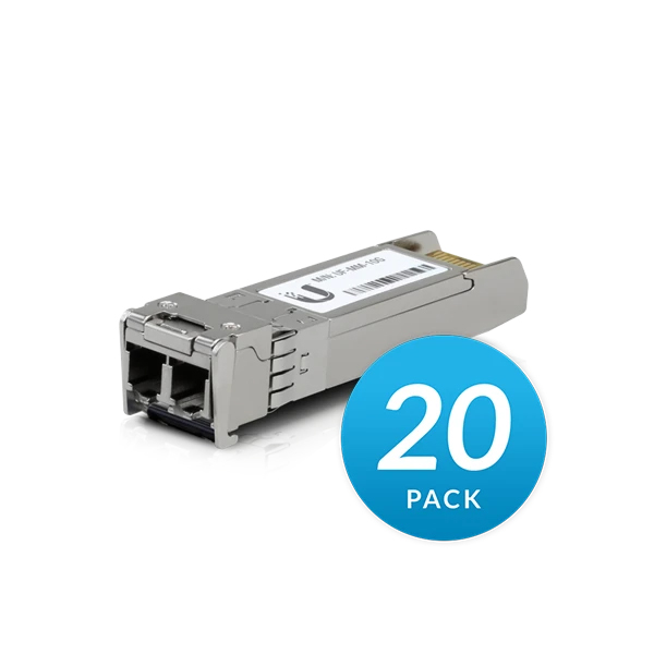 Ubiquiti UACC-OM-MM-10G-D-20 (UF-MM-10G-20) zestaw 20 wkładek SFP+ (10G), MM, dual-fiber, 300 m,  LC