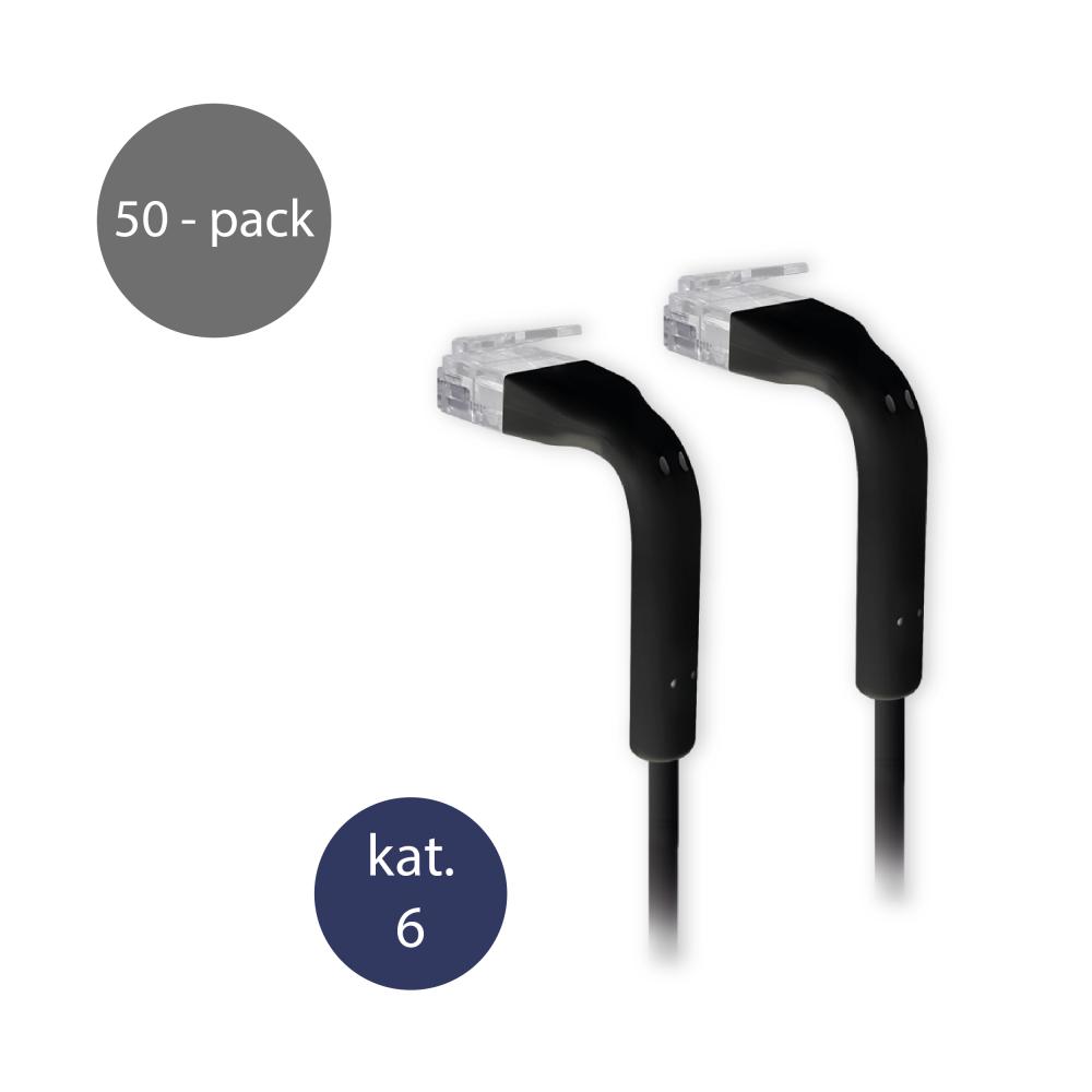 Ubiquiti UniFi Patch Cable patch cord Ethernet kat. 6, 0,1 m, czarny (50-pak)