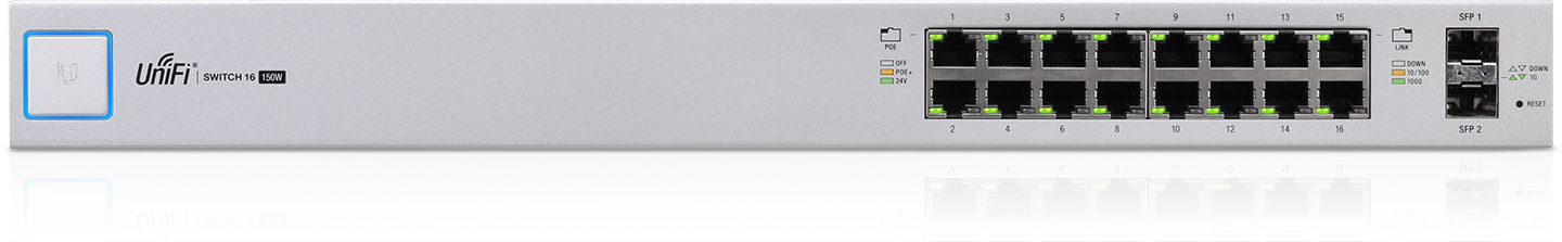Ubiquiti US-16-150W Unifi Switch, 16x GE, 2x SFP, PoE