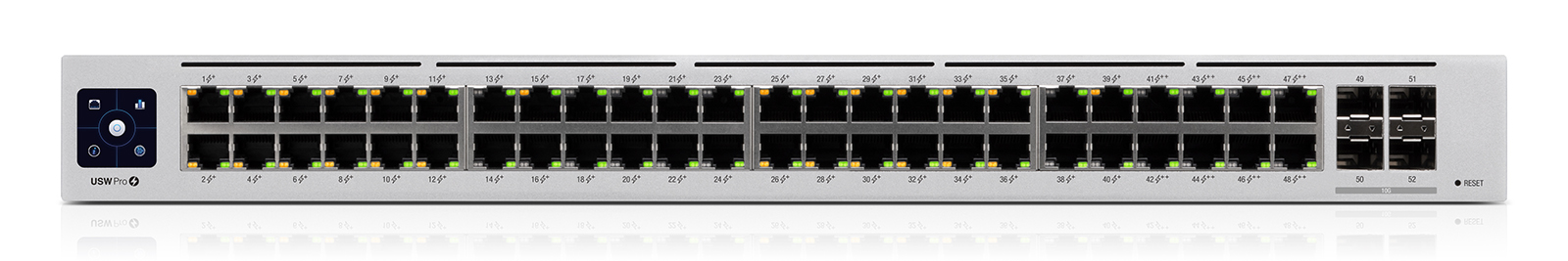 Ubiquiti USW-PRO-48-POE UniFi Switch Gen2, 48x GE, 40x PoE 802.3af/at, 8x PoE 802.3bt, 4x SFP+